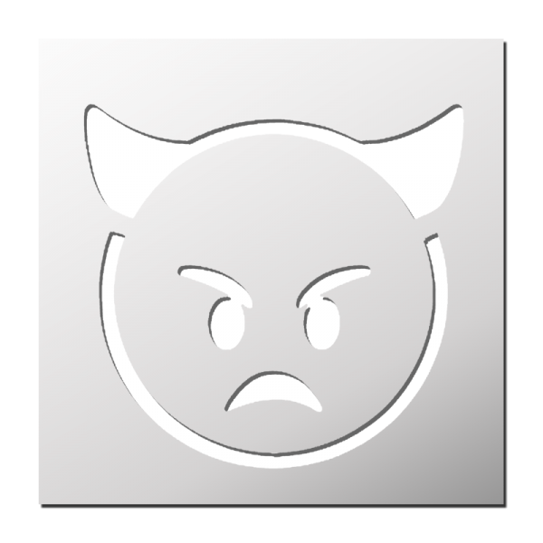 Pochoir Smiley pas content