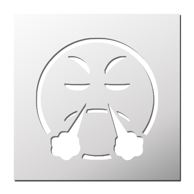 Pochoir Smiley très en colère