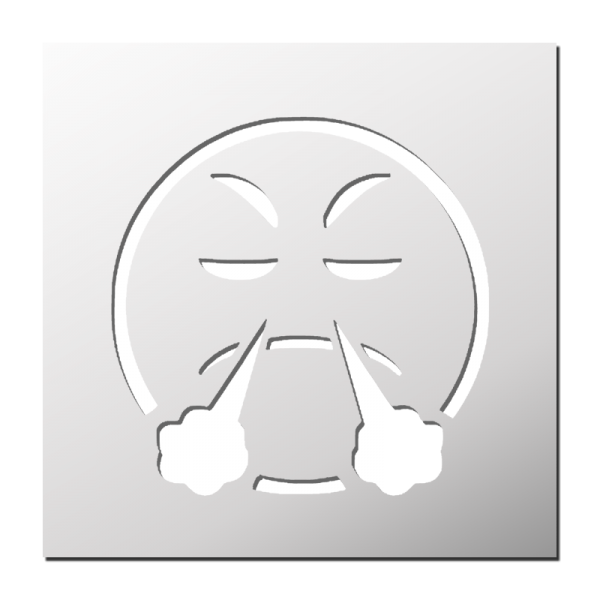 Pochoir Smiley très en colère