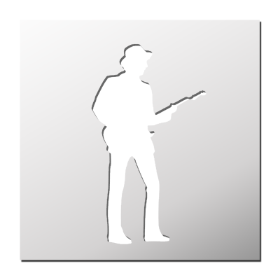 Pochoir Guitariste