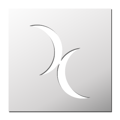 Pochoir Double Croissant de Lune