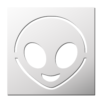 Pochoir Smiley Alien