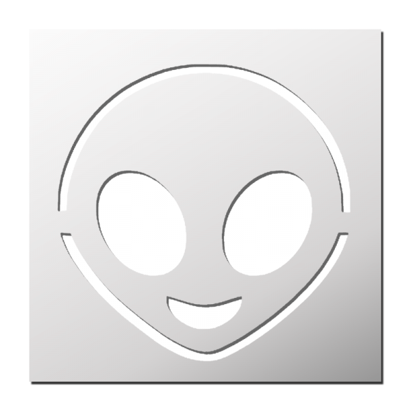 Pochoir Smiley Alien