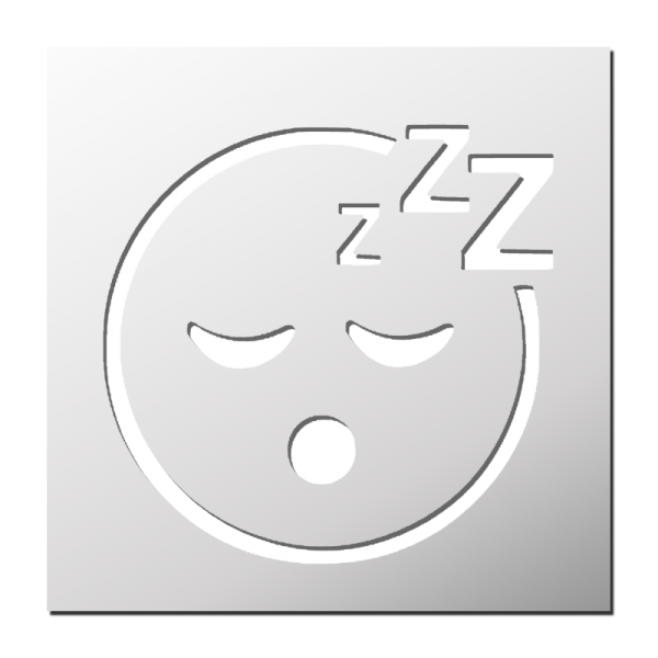 Pochoir Smiley Emoji Dormeur
