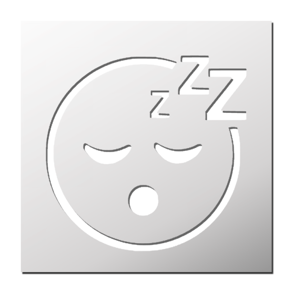 Pochoir Smiley Dormeur