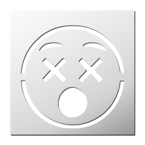 Pochoir Smiley étourdi
