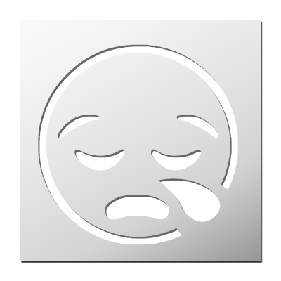 Pochoir Smiley Emoji en Larme