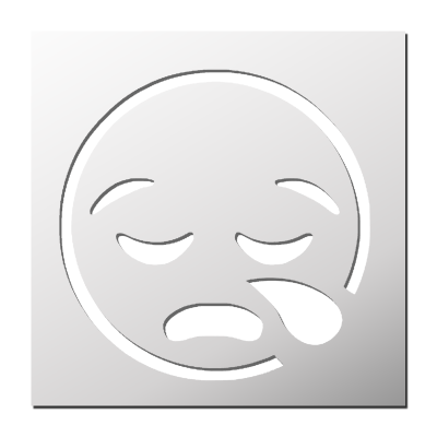 Pochoir Smiley en Larme