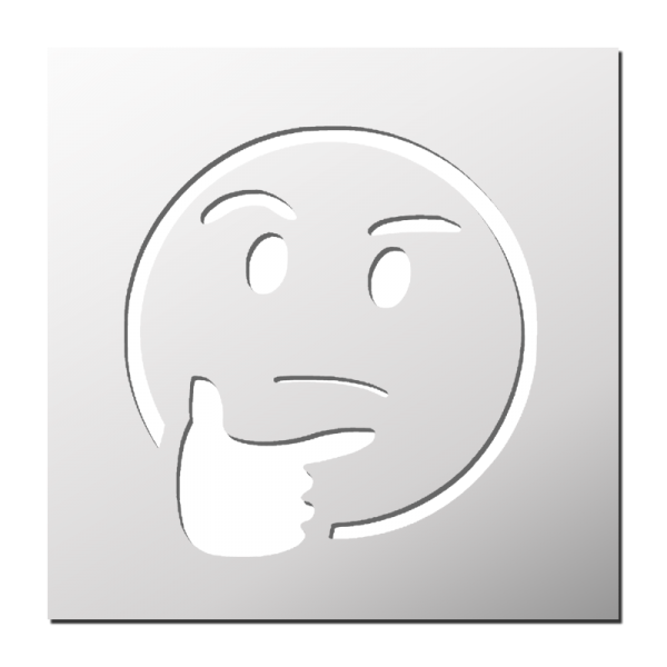 Pochoir Smiley Penseur