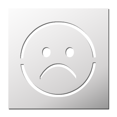 Pochoir Smiley Emoji très triste