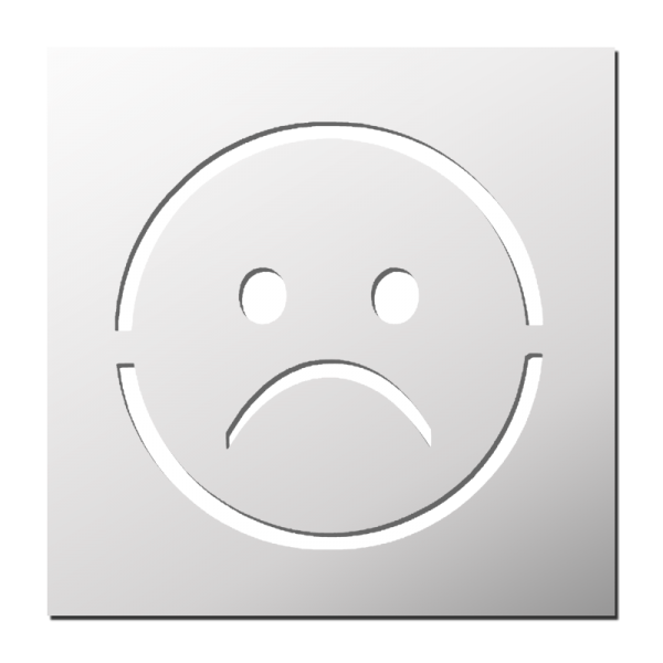 Pochoir Smiley très triste