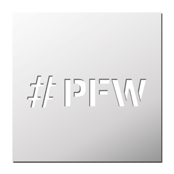 Pochoir Hashtag #PFW