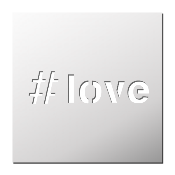 Pochoir Hashtag #Love