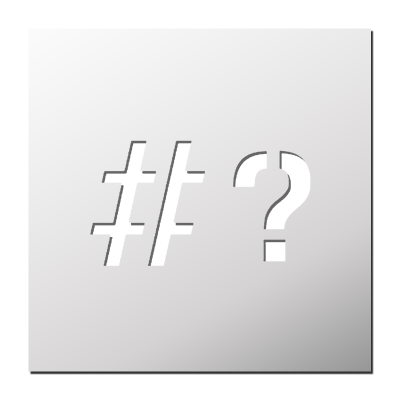 Pochoir Hashtag # ? personnalisé