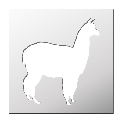 Pochoir Lama