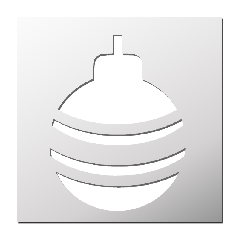 Pochoir réutilisable Boule de Noël | FrenchIMMO