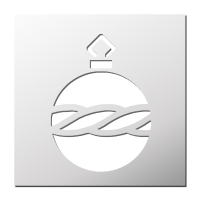 Pochoir Boule de Noël