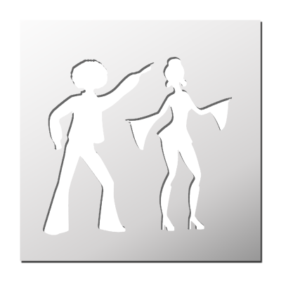 Pochoir Danseur Disco