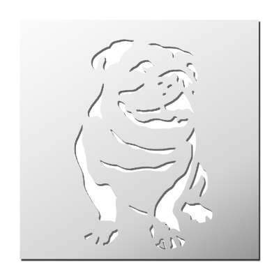 Pochoir Bouledogue
