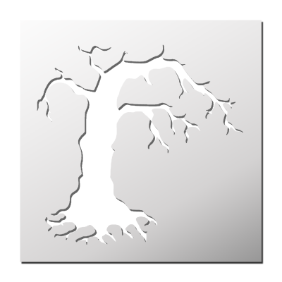 Pochoir Halloween Arbre hanté