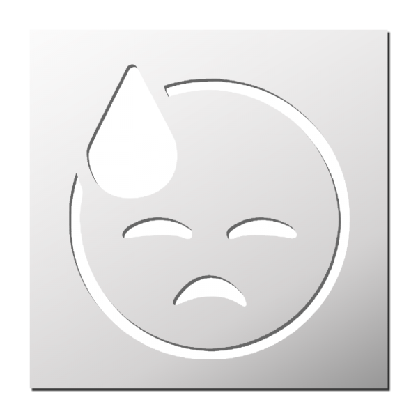 Pochoir Smiley sueur froide