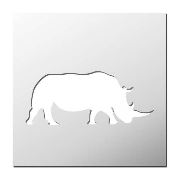 Pochoir Rhinocéros