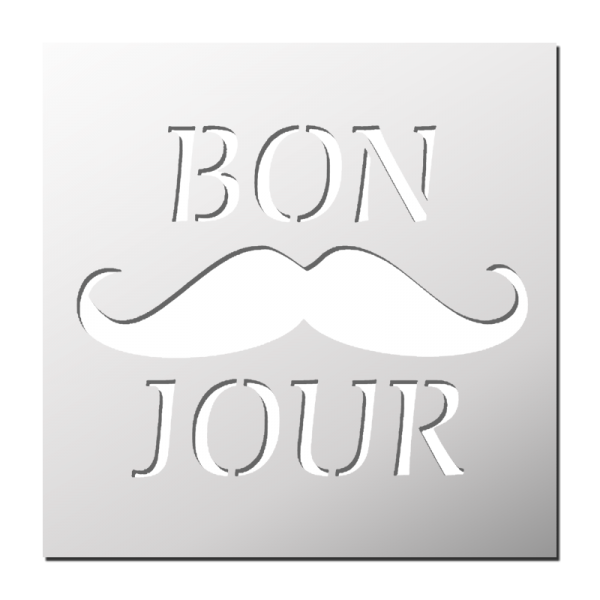 Pochoir Bonjour