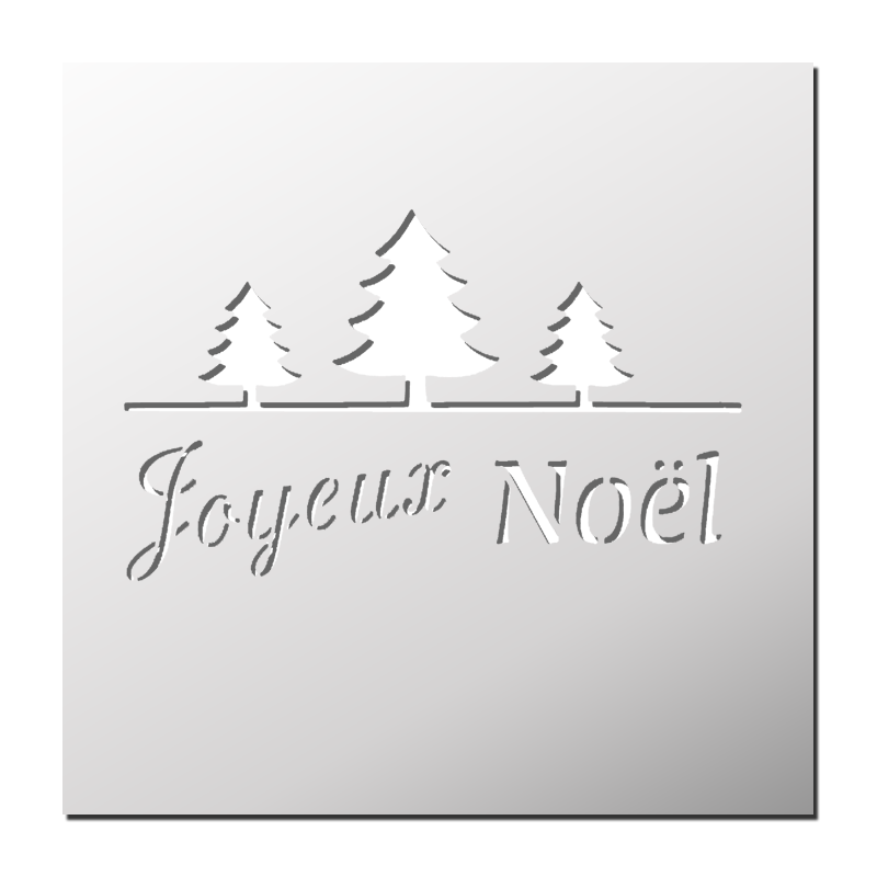 Pochoir réutilisable Joyeux Noël FrenchIMMO