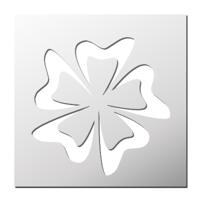 Pochoir déco fleur