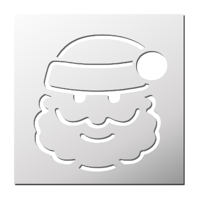 Pochoir Smiley Emoji Père Noël