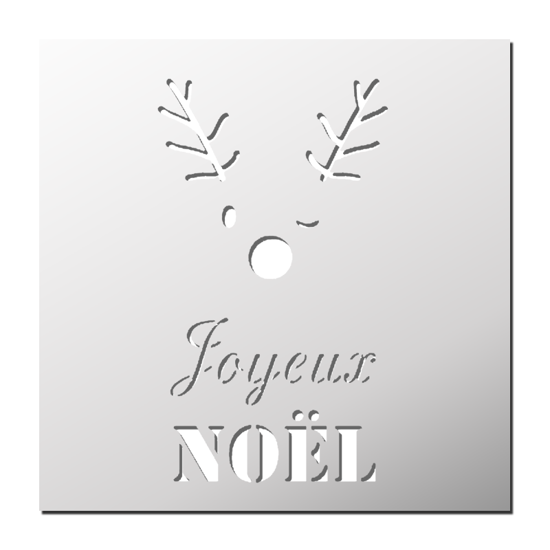 Pochoir réutilisable Joyeux Noël FrenchIMMO