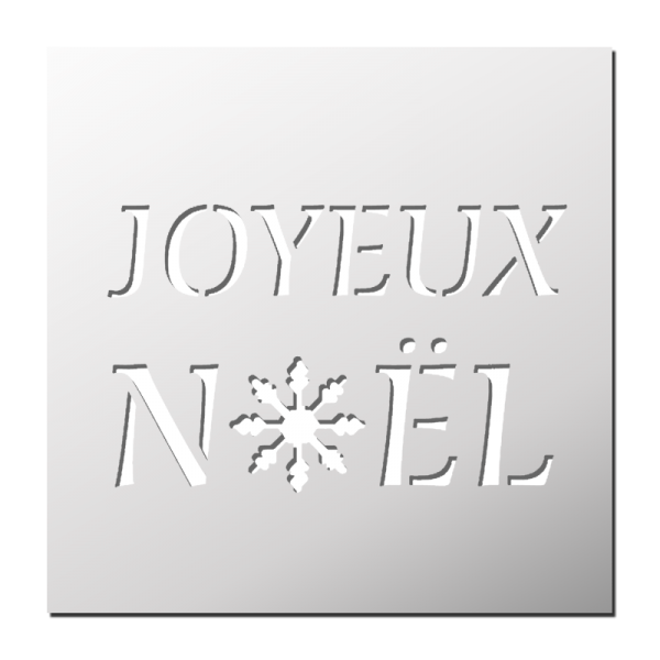 Pochoir réutilisable Joyeux Noël FrenchIMMO