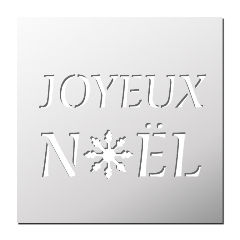 Pochoir réutilisable Joyeux Noël FrenchIMMO