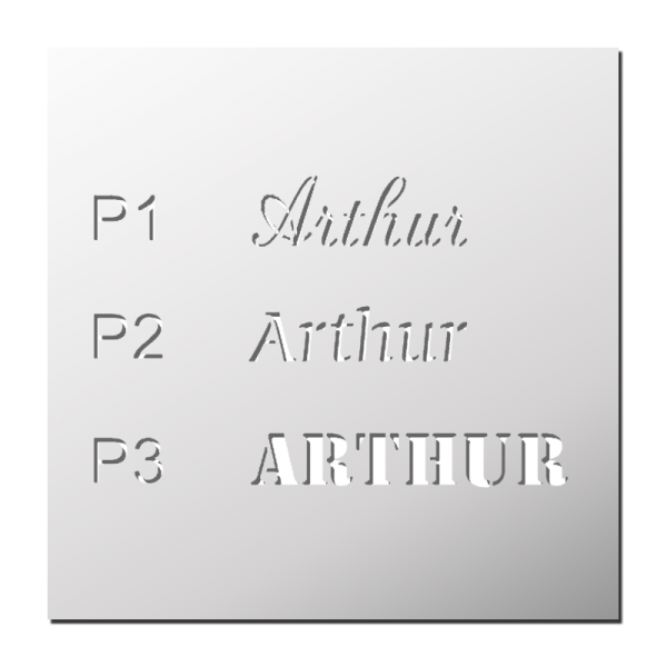 Pochoir Prénom Arthur