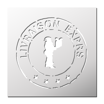 Pochoir Tampon Livraison Express du Père Noël