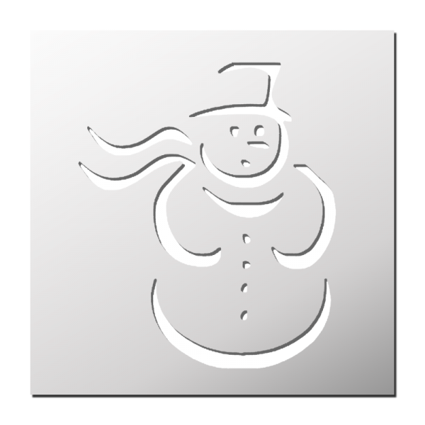 Pochoir Bonhomme de neige