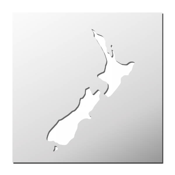 Pochoir Carte Nouvelle Zélande