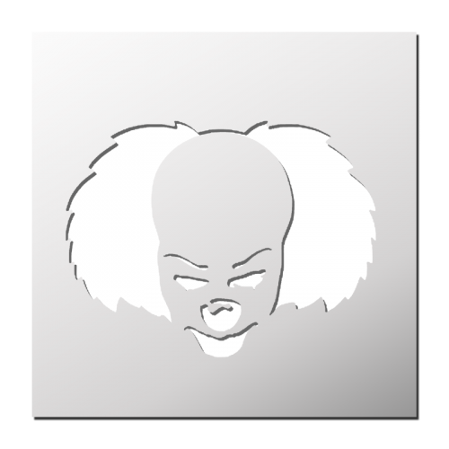 Pochoir Adhésif Repositionnable Les Décoratives - Thème Clown, Format 15 X 39,5 Cm, Neuf