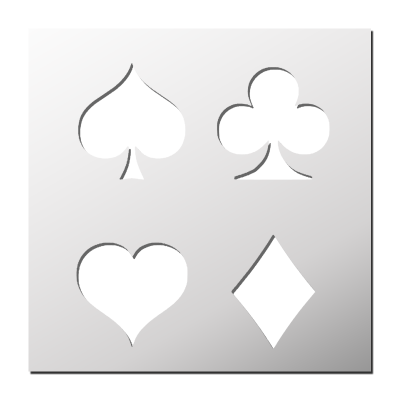 Pochoir Enseignes Jeux de Cartes