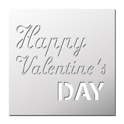 Pochoir Happy Valentine&rsquo;s Day