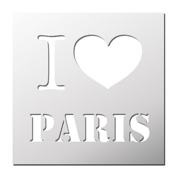 Pochoir I Love Paris