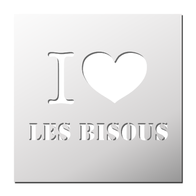 Pochoir J’aime les Bisous