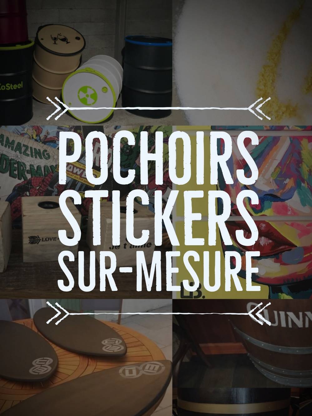 Pochoir sur-mesure, pochoir personnalisé