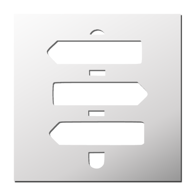 Pochoir Panneau Flèche Bois