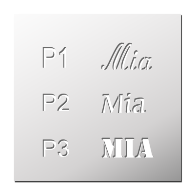 Pochoir Prénom Mia