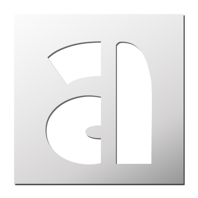 Pochoir lettre minuscule a