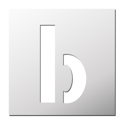 Pochoir lettre minuscule b