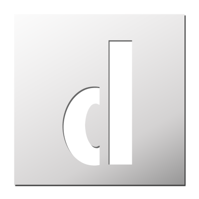 Pochoir lettre minuscule d