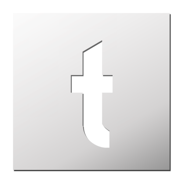 Pochoir lettre minuscule t
