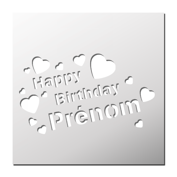 Pochoir Happy Birthday Prénom